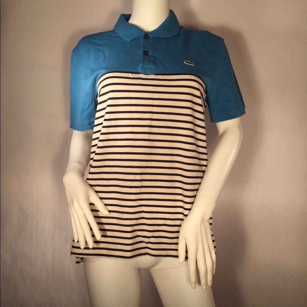 Lactose: Polo Shirt Blue, Black and White